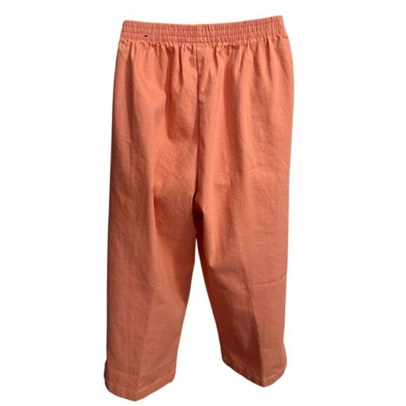 Alfred Dunner Coral Crop Pull-on Stretch Pants Size 10 - Picture 4 of 14